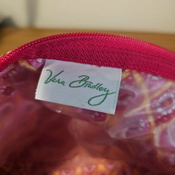 VERA Bradley Zippered Cosmetic Travel Toiletry Ditty Bag - Picture 4 of 5